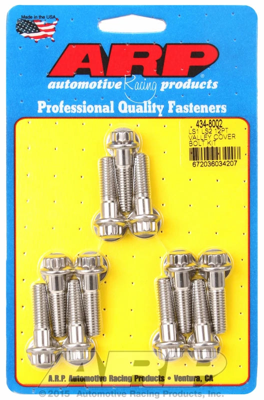 ARP GM Valley Cover Stainless 12-Point Bolts 434-8002