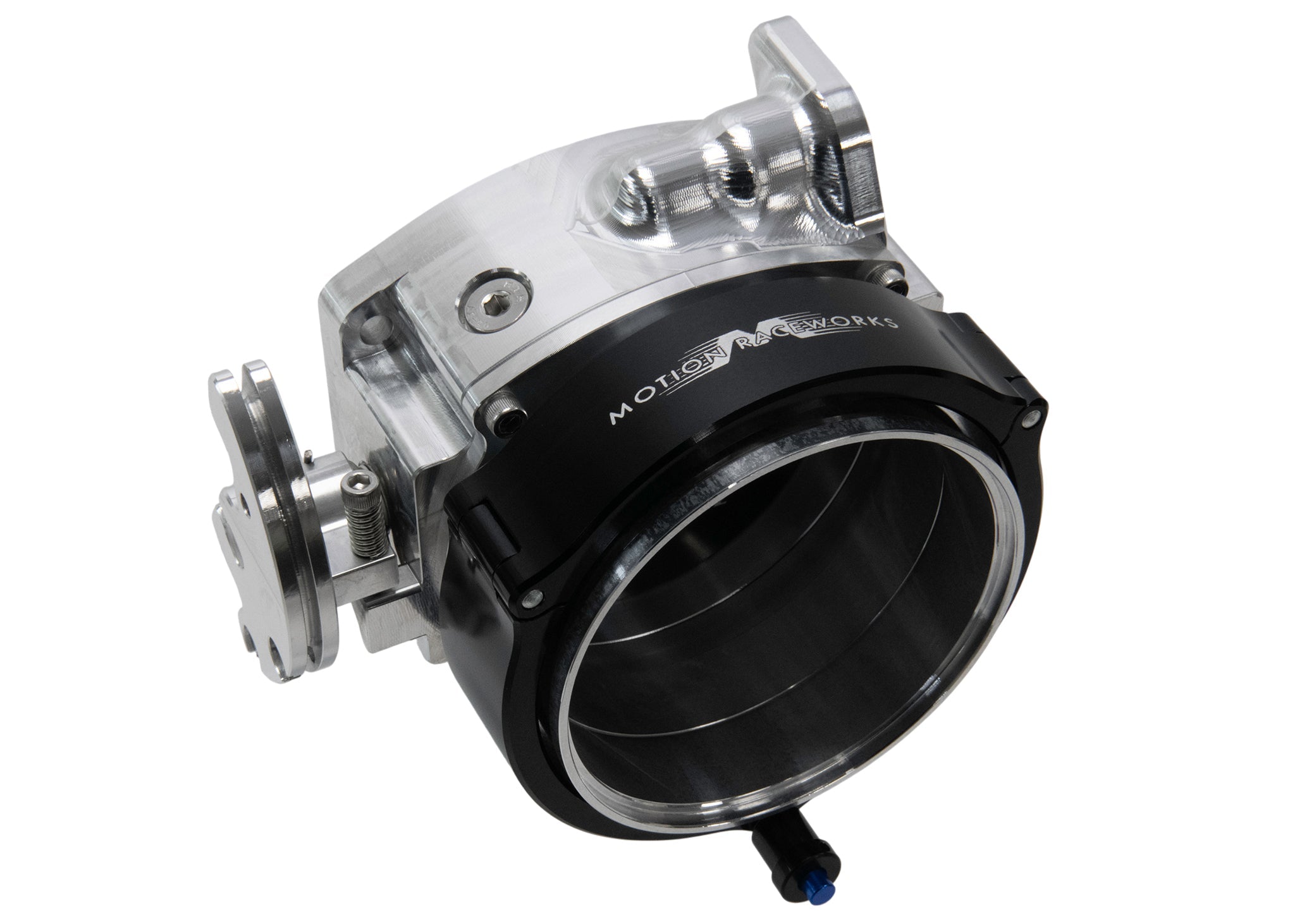 ICON 102/105mm Cable Drive Throttle Body (Bare Finish) w/ Interchangeable Connection - Motion Raceworks