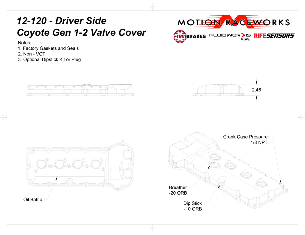 Motion Raceworks Billet Coyote Valve Covers - Motion Raceworks