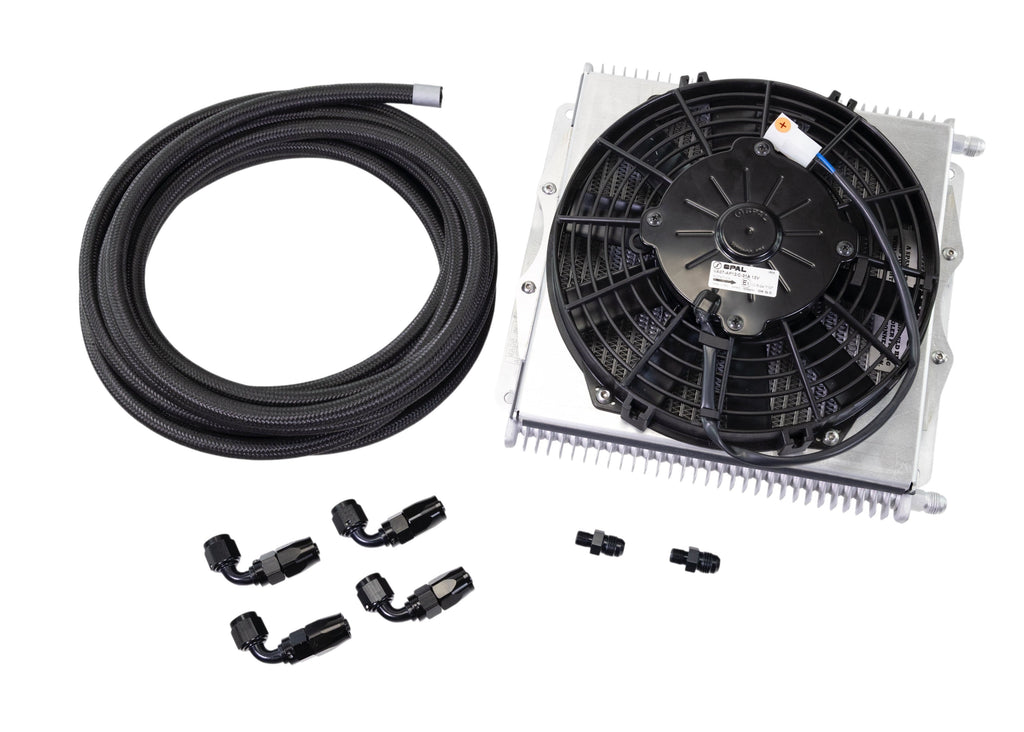 Stock Powerglide Trans Cooler Kit w/ Fan & Fragola Lines/Fittings