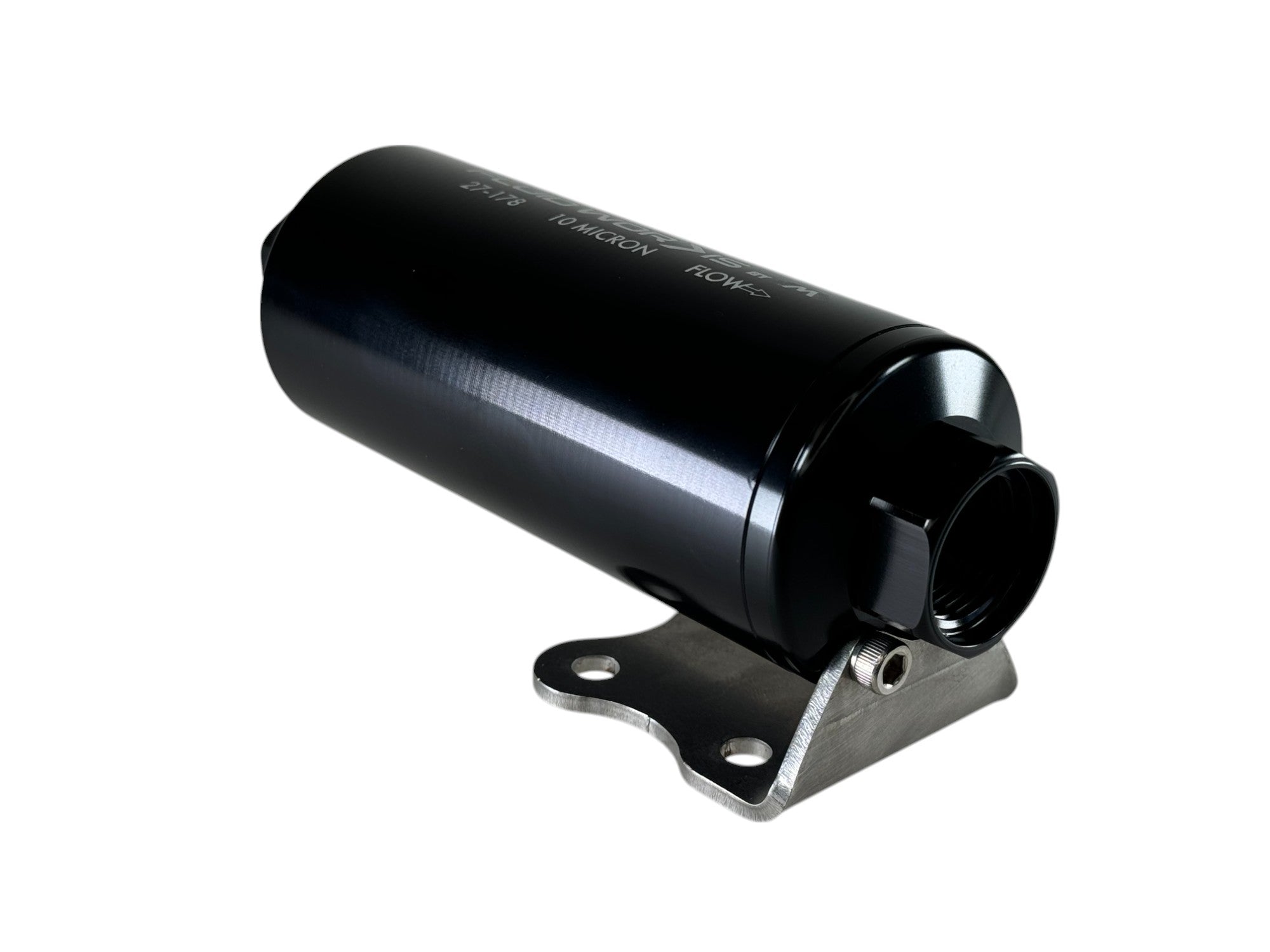Fluidworks 6GPM Compact 10ORB Post Fuel Filter w/ Mount (10 Micron) - Motion Raceworks