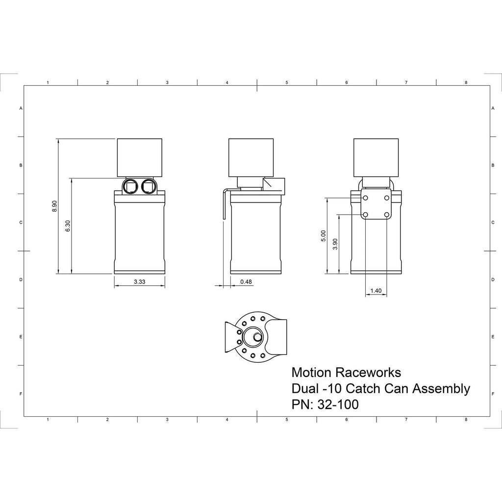SBC Catch Can Kit For 1.22" Push In Grommets 32-100SBC-Motion Raceworks-Motion Raceworks