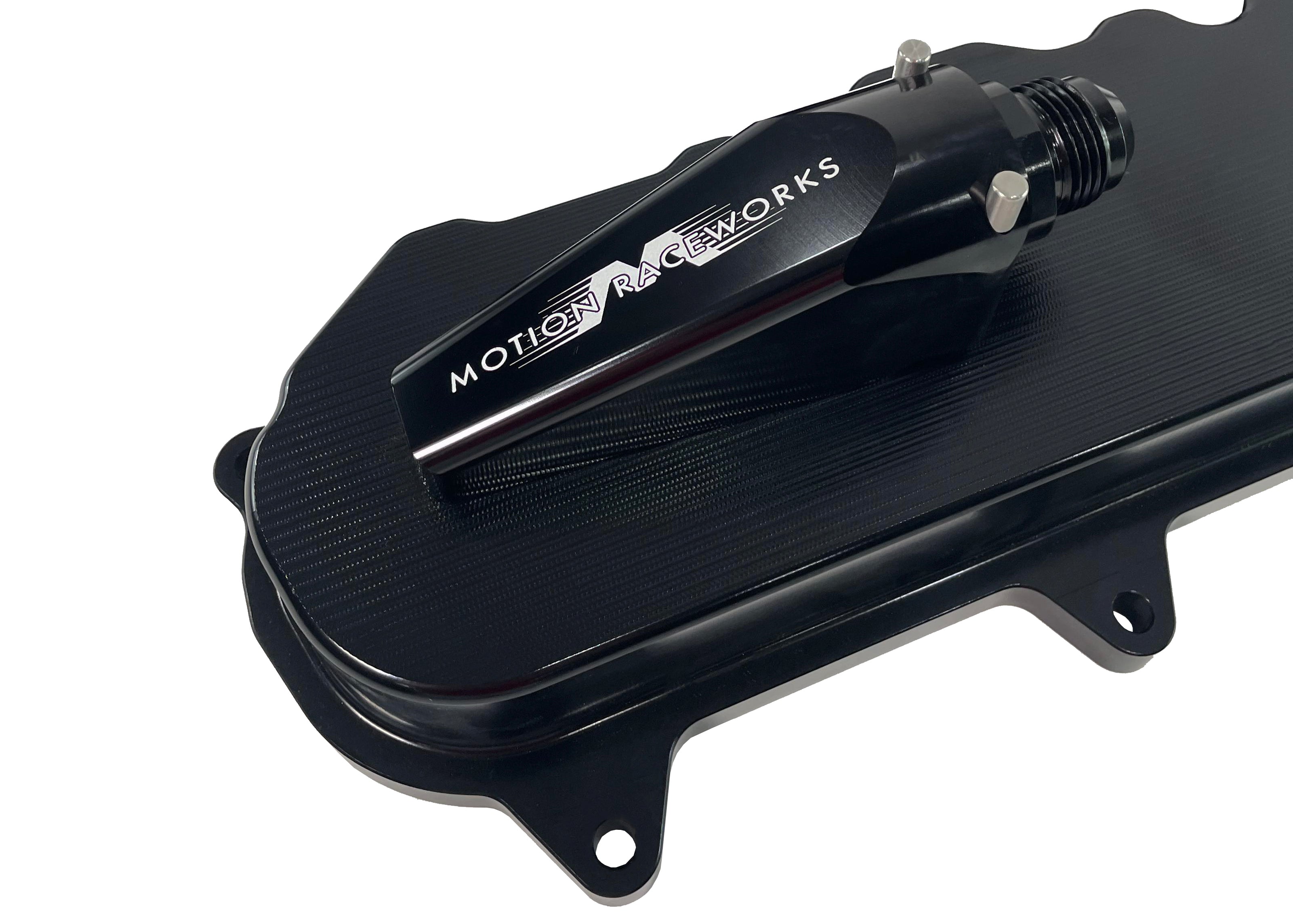 Gen V LT Race Black Anodized Billet Valve Covers w/ Motion Quick Release Breathers 11-170BLK-Motion Raceworks-Motion Raceworks