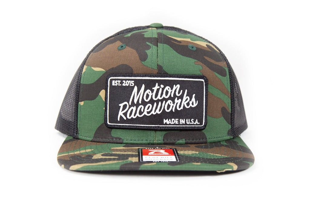 Motion Heritage Hat Green Camo Flat Bill Snapback 95-121-Motion Raceworks-Motion Raceworks