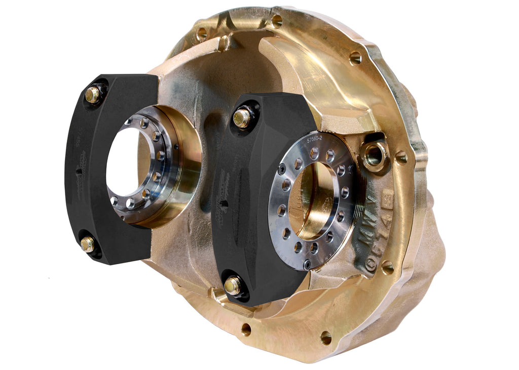 9" Ford Aluminum Thru Bolt Case 4.00" Bearing w/ Steel Caps (Gold FInish)