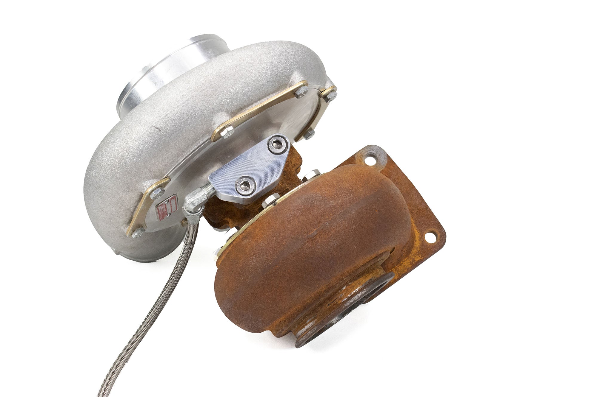 T4 / S400 / GT55 Turbo Low-Pro Oil Feed Flange 21-10010-Motion Raceworks-Motion Raceworks