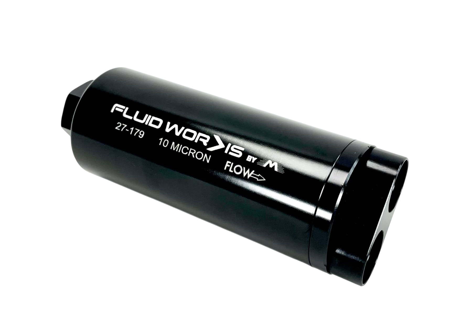 Fluidworks 6GPM Compact Single 10ORB Inlet-Dual 8ORB outlet Post Fuel Filter w/ Mount (10 Micron) - Motion Raceworks