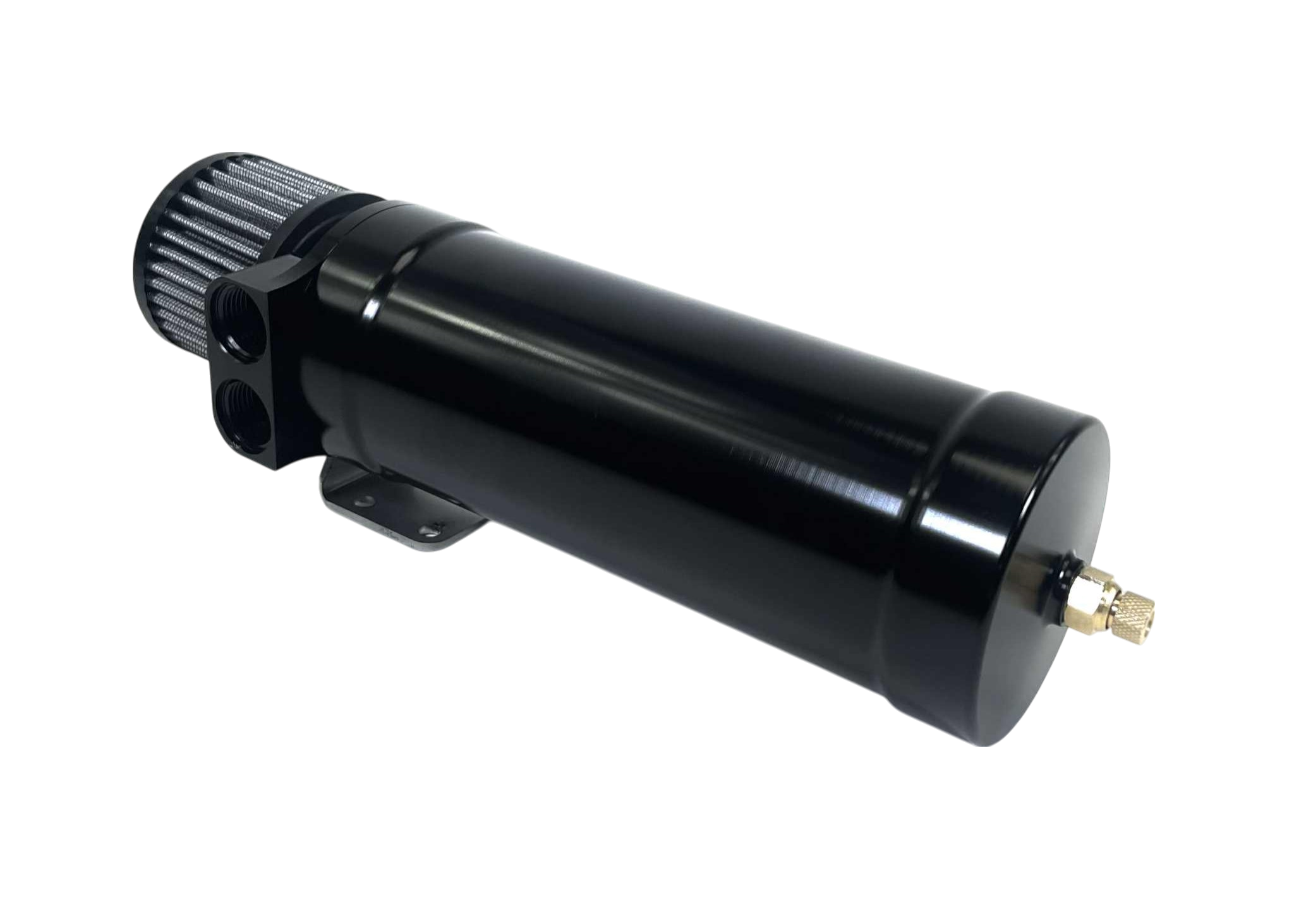 1 Qt XL Top Loader Billet Internally Baffled Oil Catch Can (Dual 10AN Port) - Motion Raceworks