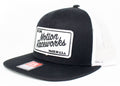 Motion Heritage Flat Bill Hat Black/White Snapback - Motion Raceworks
