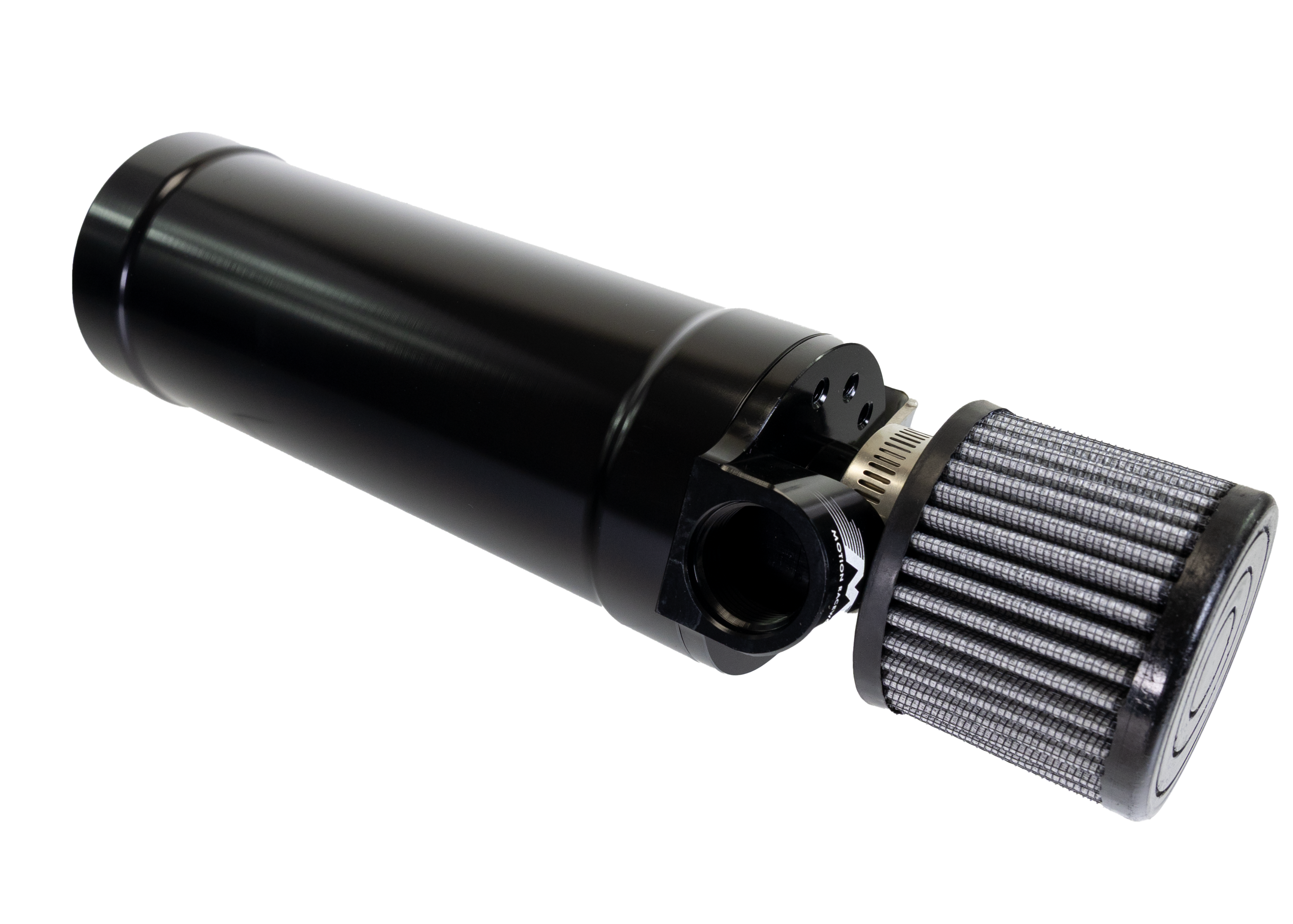 1 Qt XL Top Loader Billet Internally Baffled Oil Catch Can ( Single 12 AN Port ) - Motion Raceworks