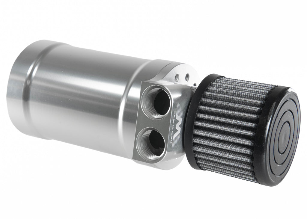Motion Raceworks Top Loader Billet Oil Catch Can Clear Anodized ( Dual 10 AN Port ) 32-100CLR-Motion Raceworks-Motion Raceworks