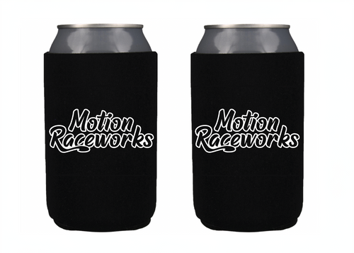Black Motion Logo Retro Koozie - Motion Raceworks