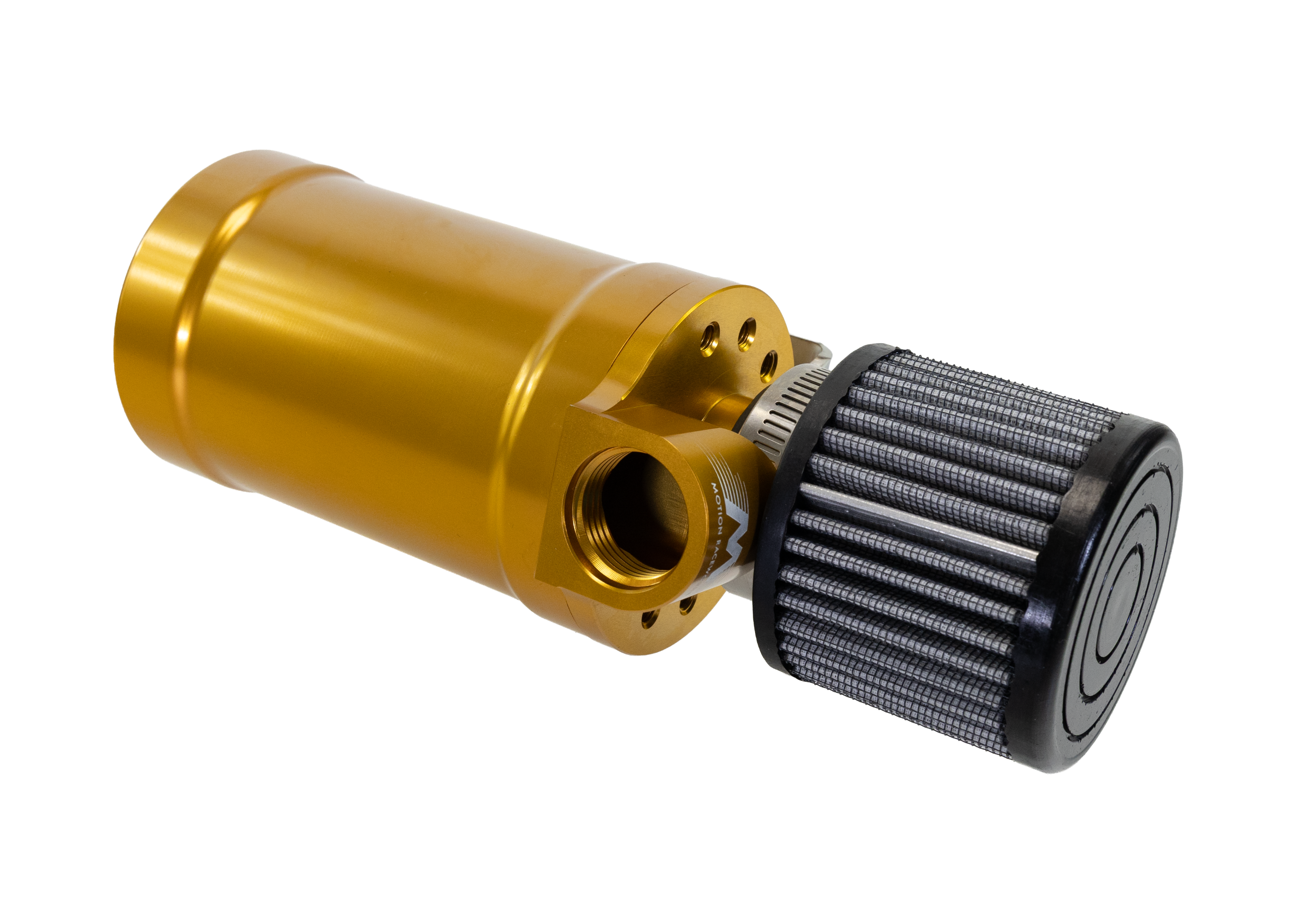 Motion Raceworks Top Loader Billet Oil Catch Can Gold Anodized ( Single 12 AN Port ) - Motion Raceworks