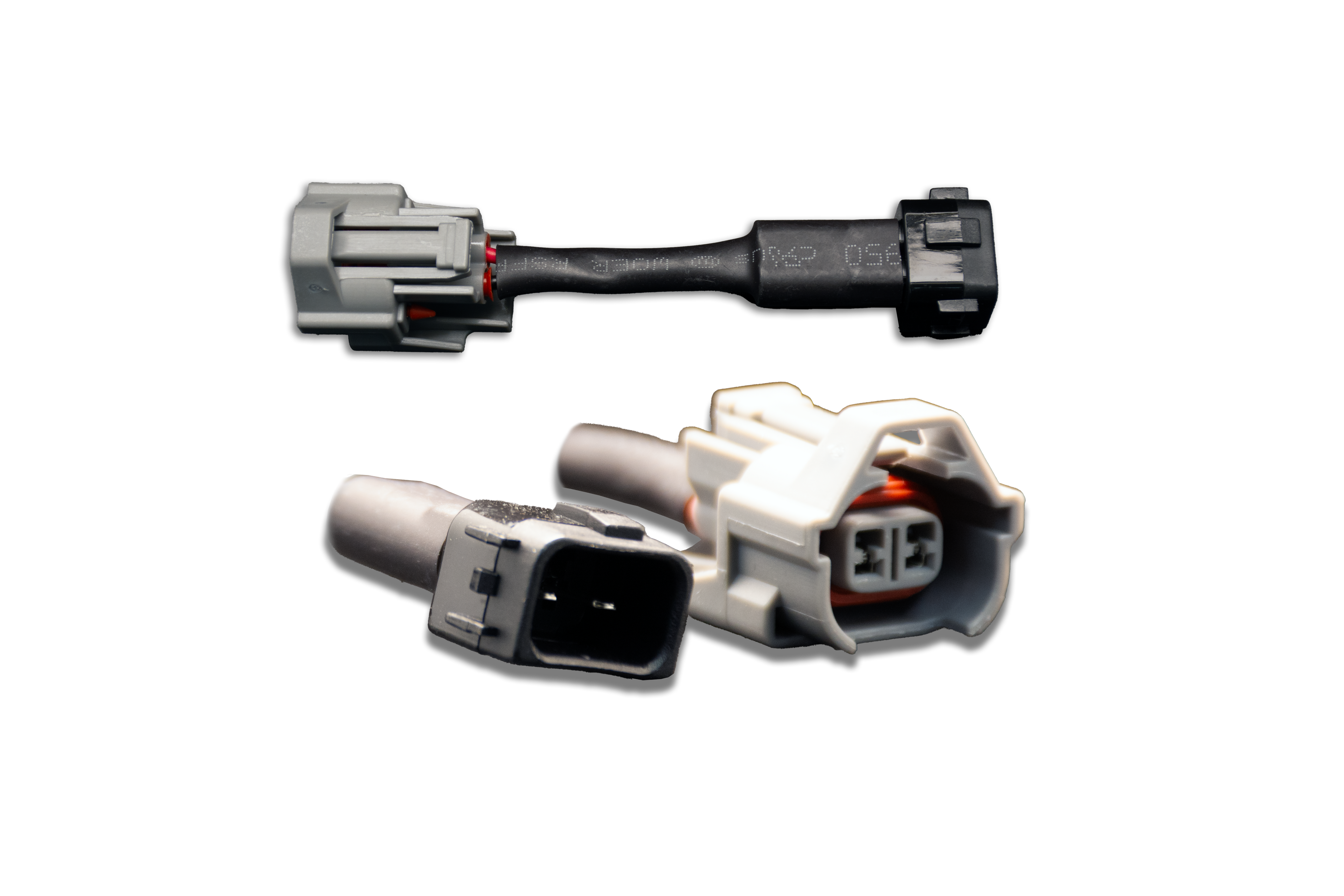 Set of 4 Denso (female) to Honda OBD2 (male) injector plug adaptors (padpdtoh4)