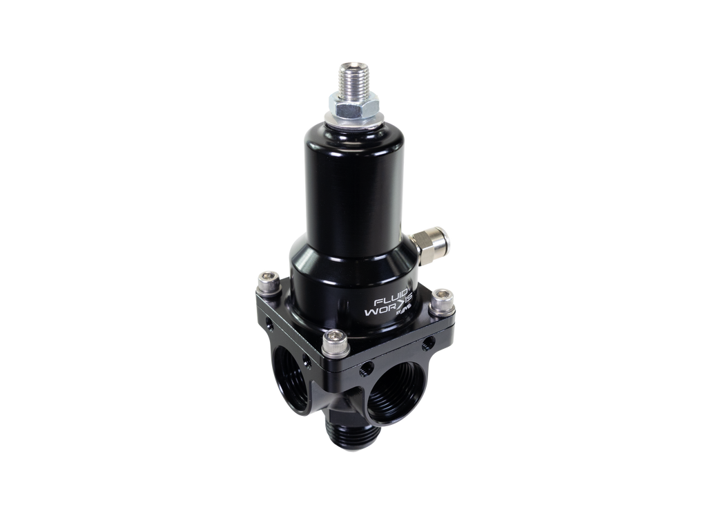 Fluidworks 7-20 gpm Fuel Pressure Regulator 90 Degree - Motion Raceworks