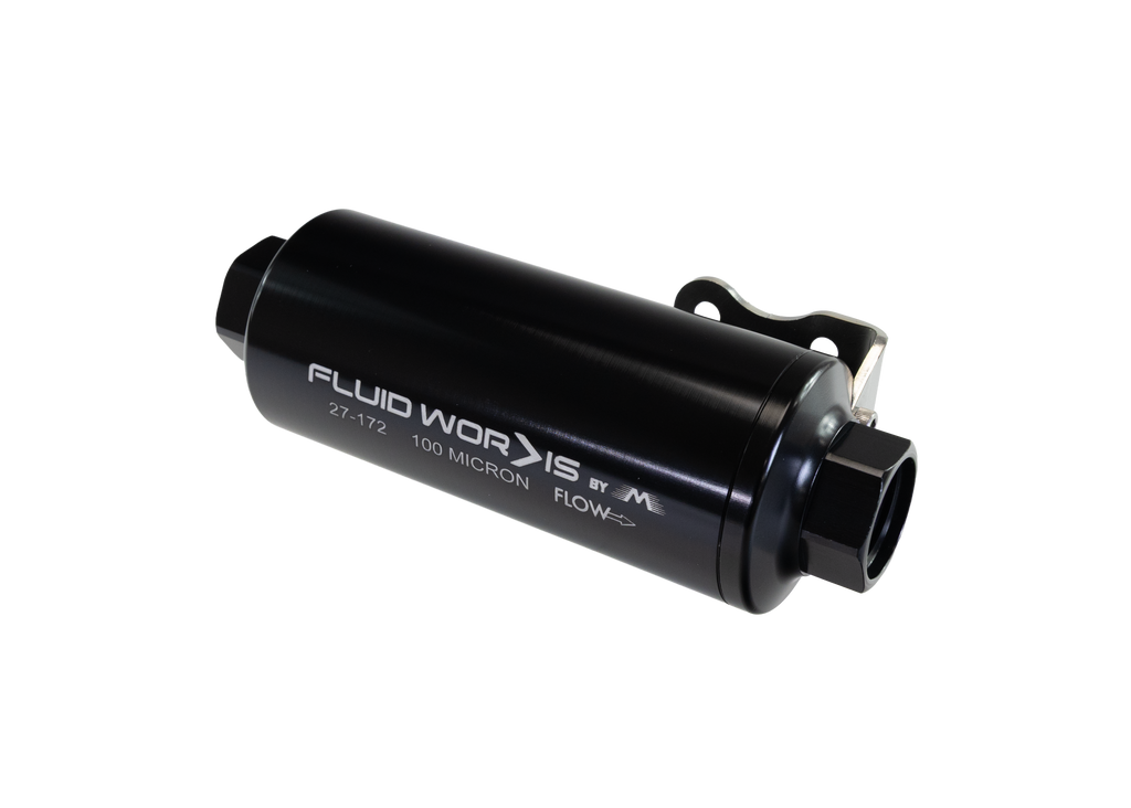Fluidworks 12GPM Pre Fuel Filter w/ Mount (100 Micron) 27-172 - Motion Raceworks