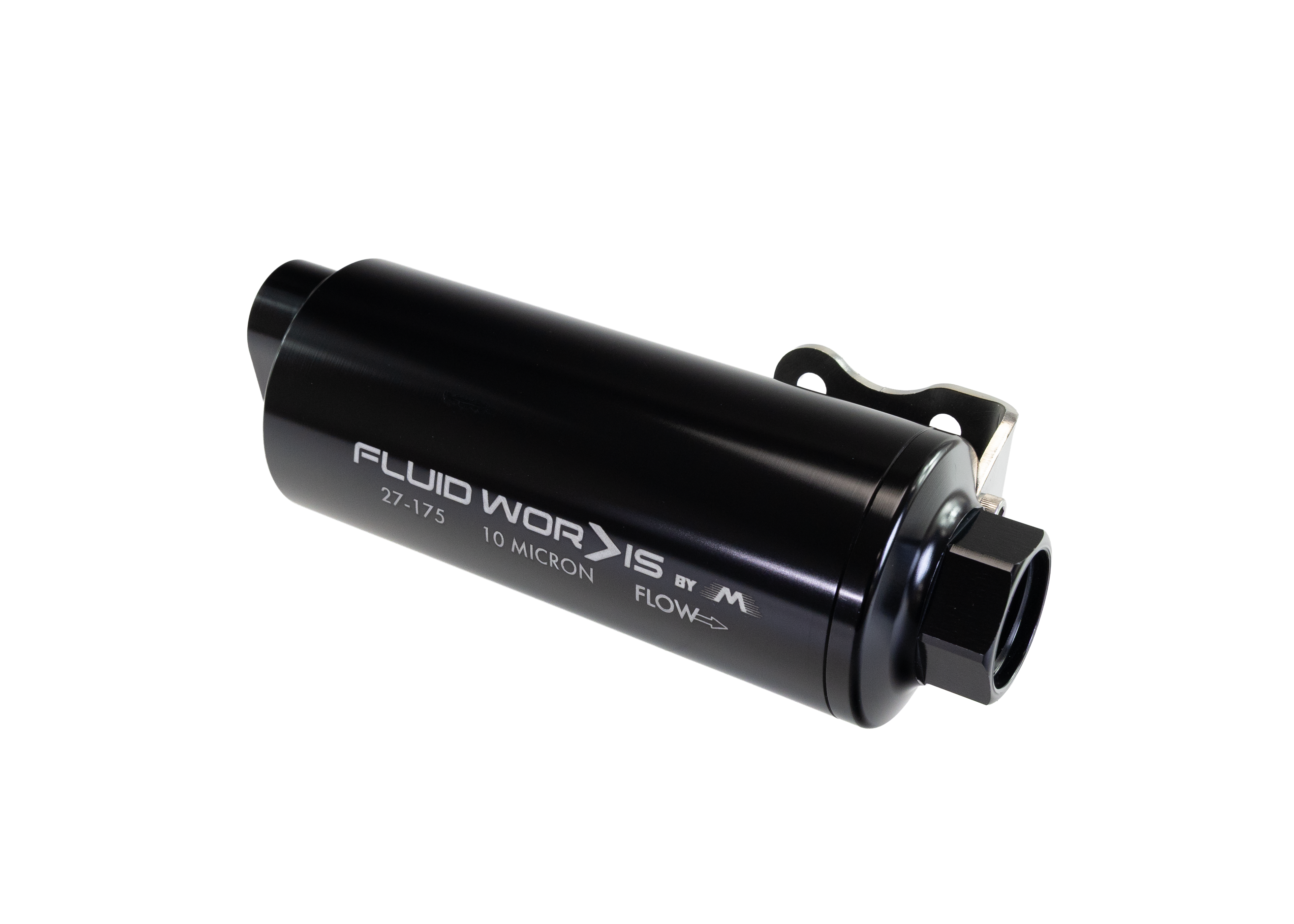 Fluidworks Dual Inlet 12GPM Post Fuel Filter w/ Mount (10 micron) 27-175 - Motion Raceworks