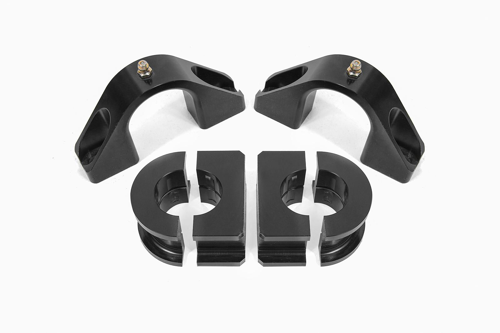 Sway bar mount, billet alum mount, 1.25" delrin bushing