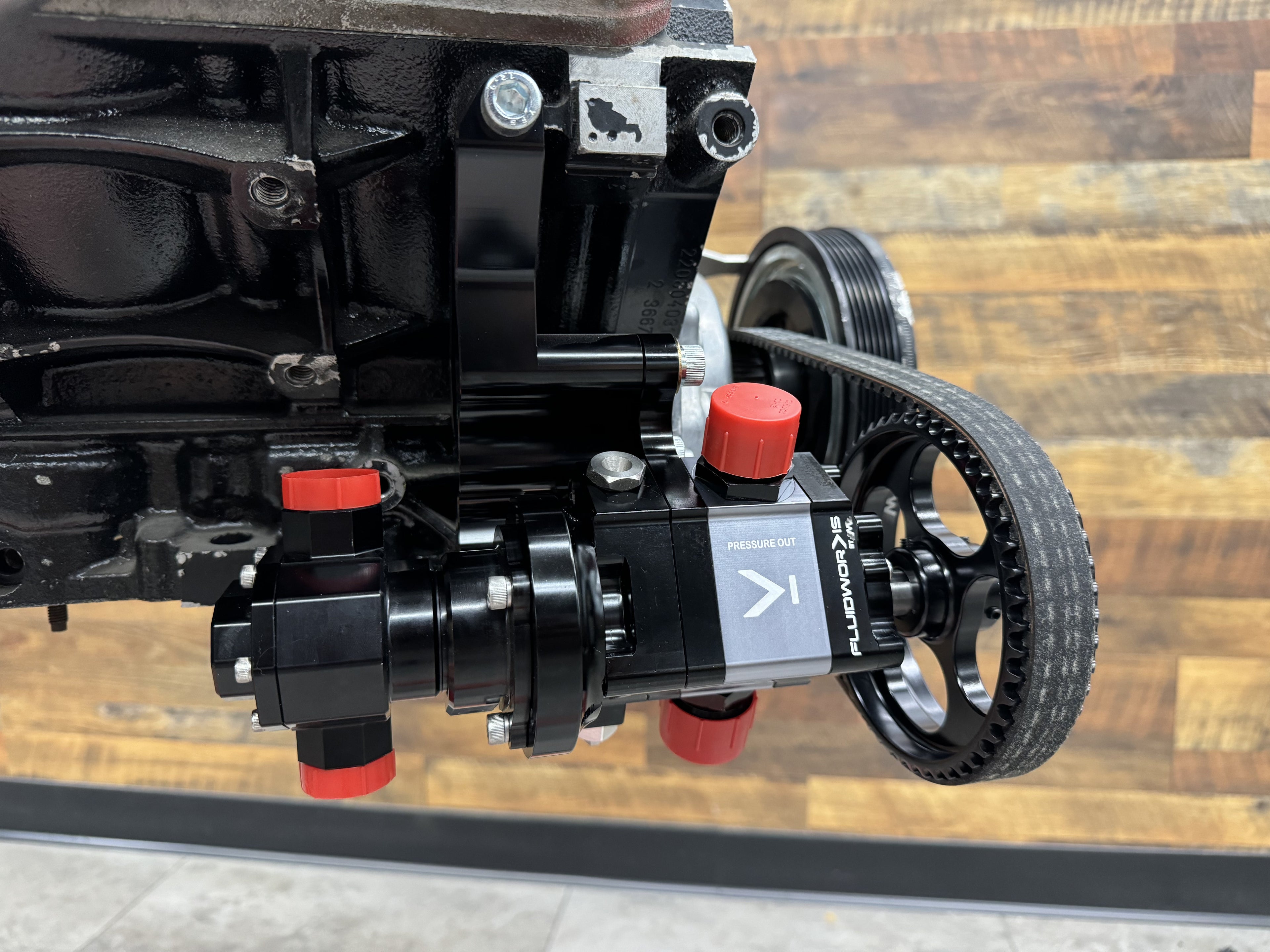 LS Single Stage External Wet Sump Oiling System Kit 56 tooth HTD (Passenger Side) - Motion Raceworks