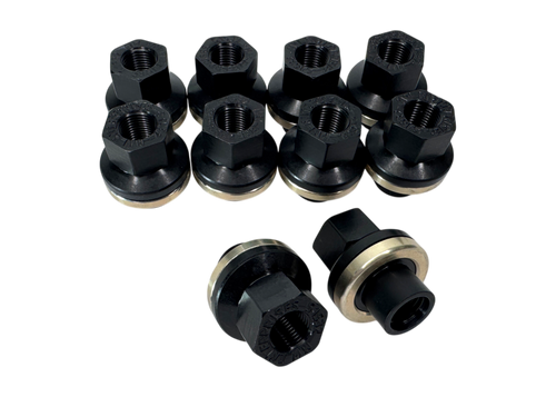 1/2-20 Aluminum Bearing Washer Lug Nut .490" shank (Set of 10) - Motion Raceworks