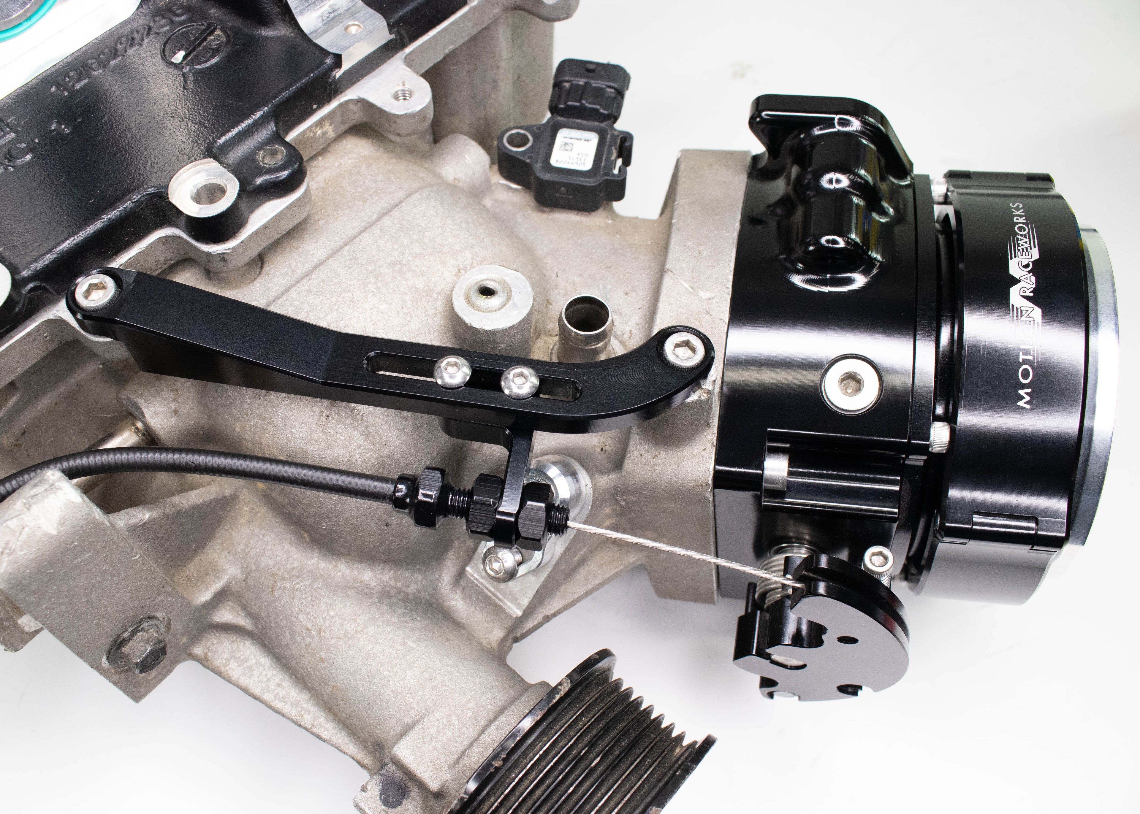 LSA Billet Throttle Cable Bracket (Motion Raceworks / Lokar Throttle Cable) 18-11004-2-Motion Raceworks-Motion Raceworks