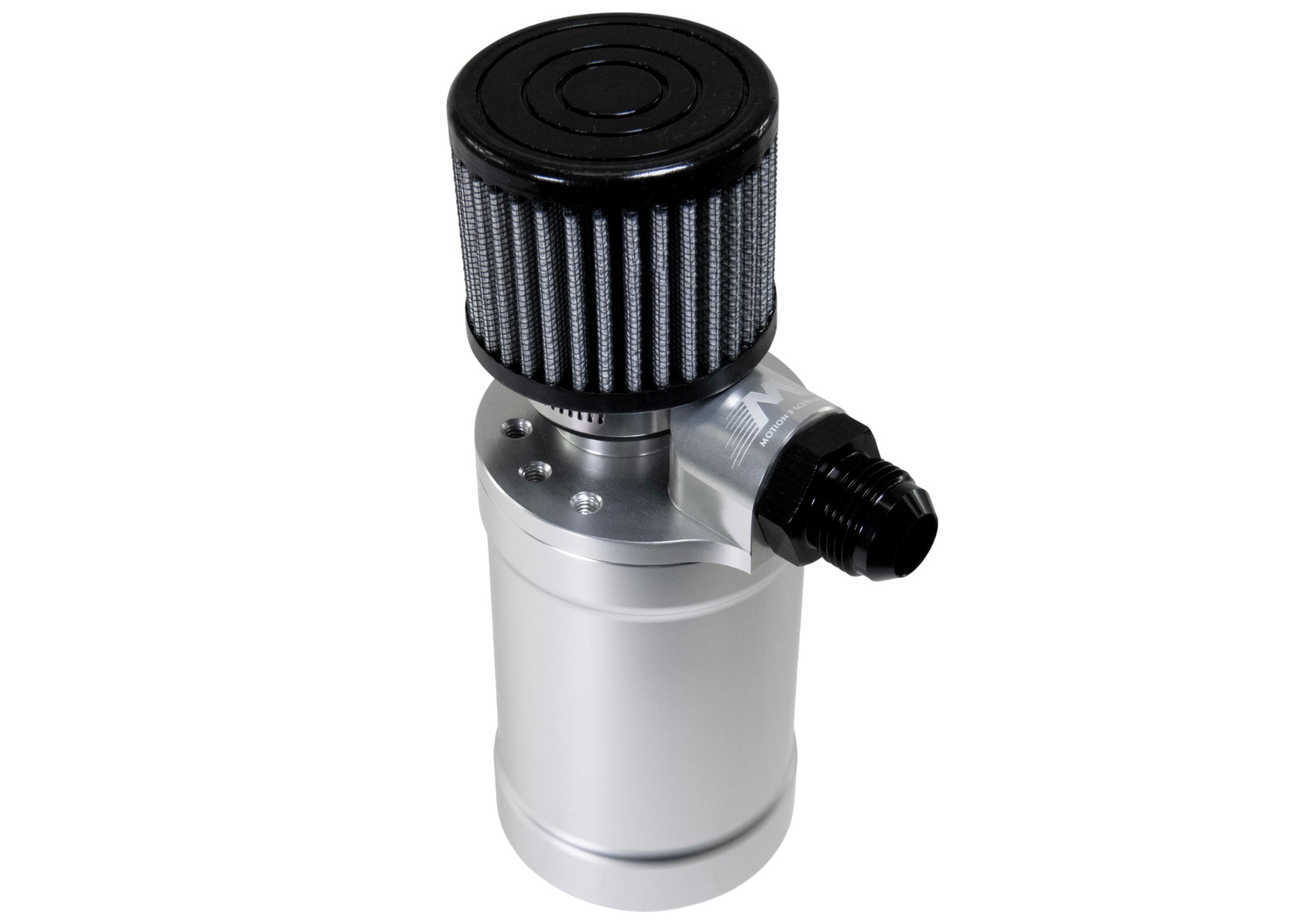 Motion Raceworks Top Loader Billet Oil Catch Can Clear Anodized ( Single 12 AN Port ) - Motion Raceworks