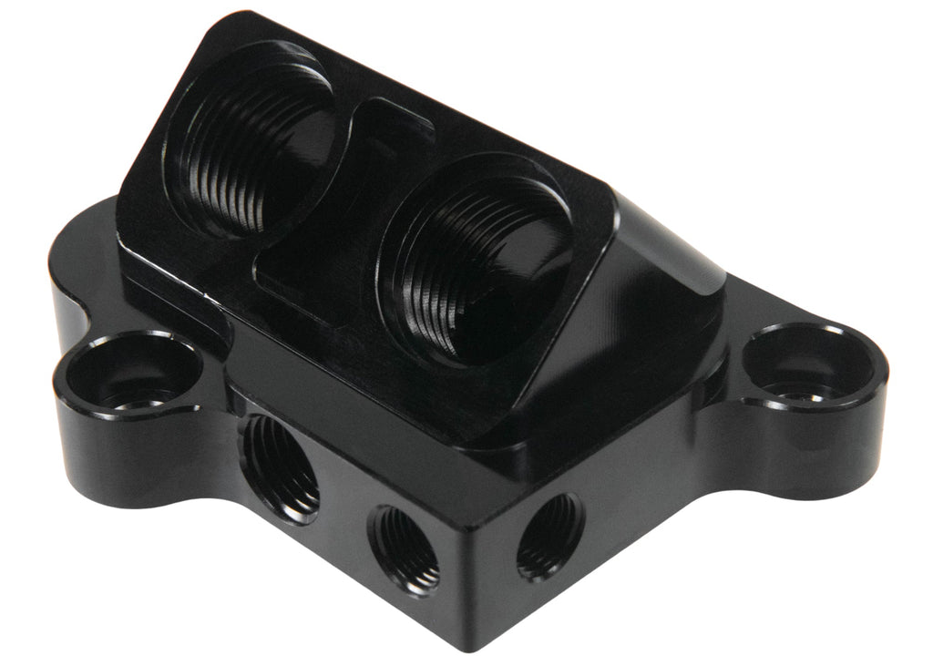 Coyote Ford Oil Remote Oil Filter Adapter Fits Gen 1-3 engines by Fluidworks - Motion Raceworks