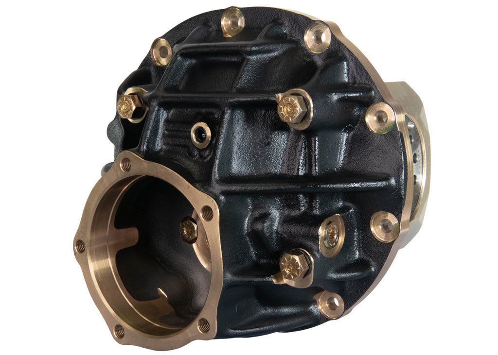 9" Ford Aluminum Thru Bolt Case 3.812" Bearing w/ Steel Caps (Black Cerakote)