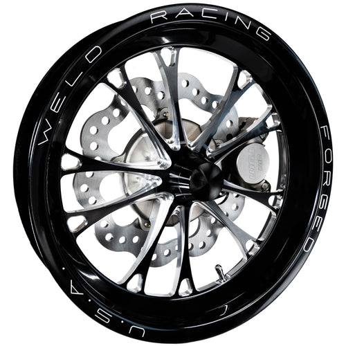 TRZ 326-MUS-31 (79-04 Mustang) 3" Drop Billet Spindle 2 Piston Spindle Mount Wheel Front Brake Kit - Motion Raceworks