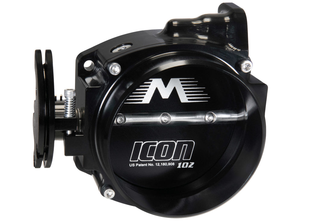 ICON 102/105mm Cable Drive Throttle Body (Black) w/ Interchangeable Connection - Motion Raceworks