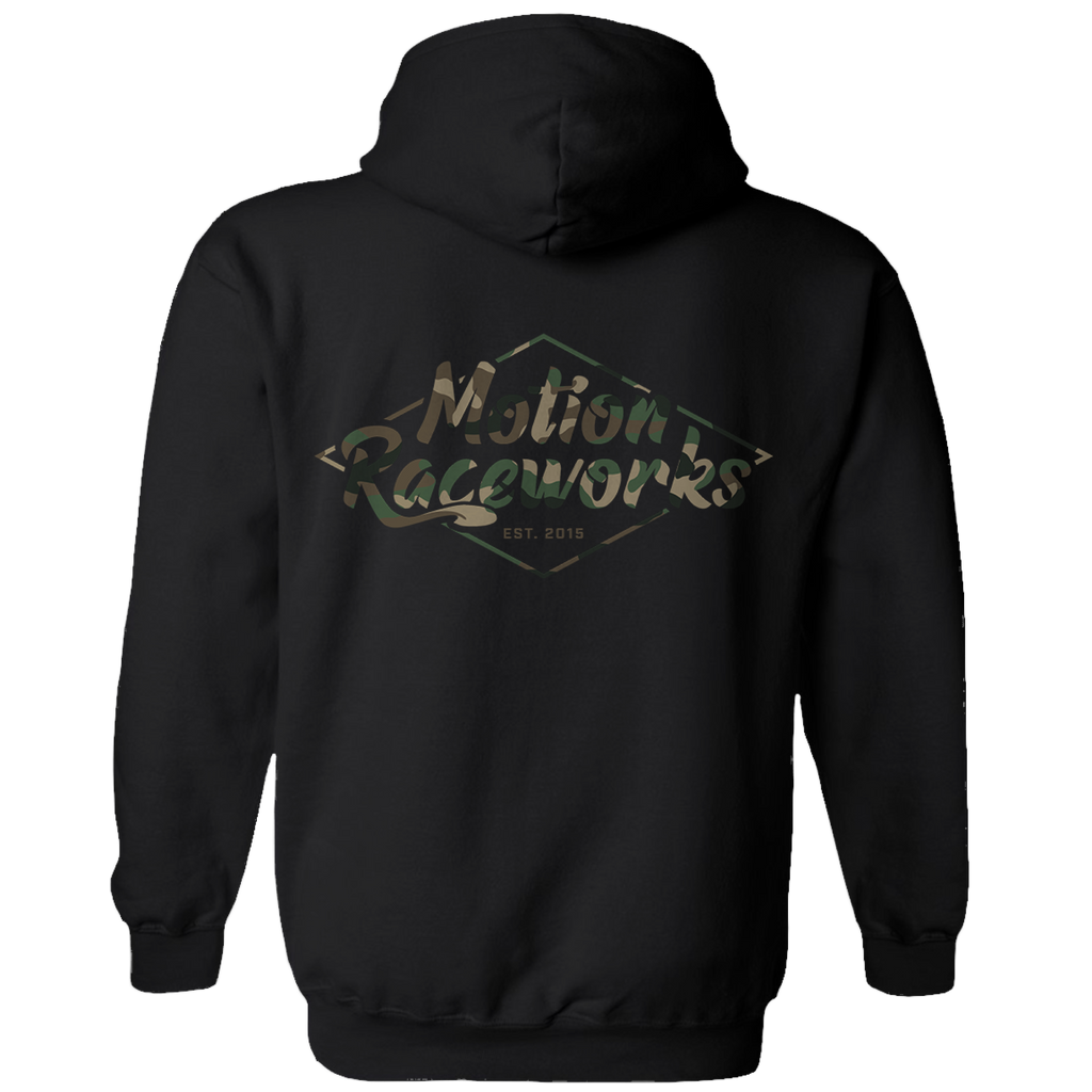 Motion Raceworks Camo Print Pull Over Hoodie - Motion Raceworks
