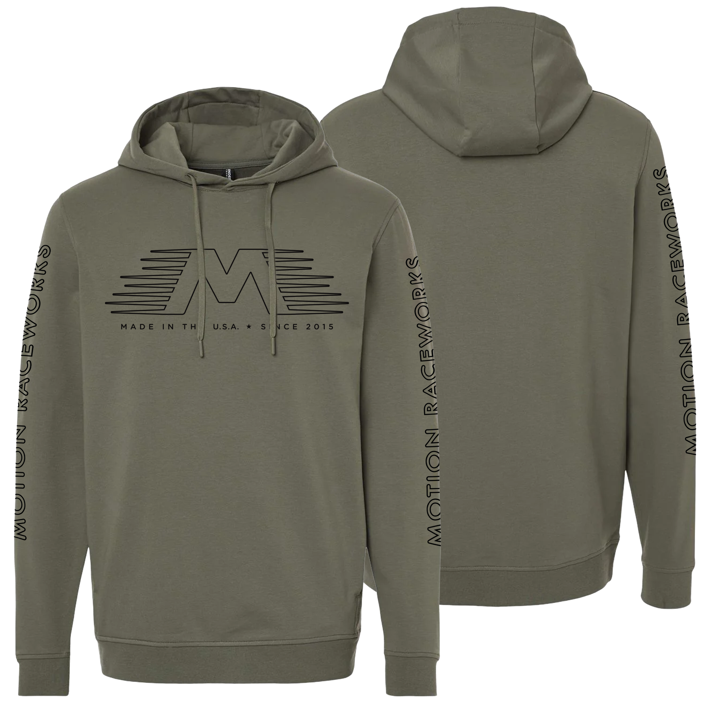 Motion Diamond Performance Hoodie Green Color - Motion Raceworks