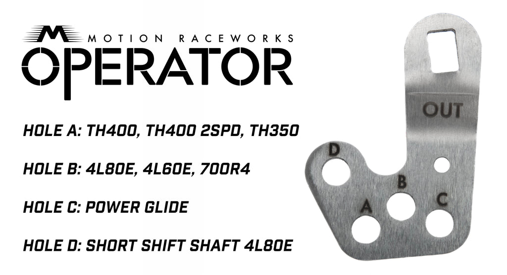 TH350 3 Speed Reverse Pattern Operator Series Billet Shifter Front Exit 16-2100-Motion Raceworks-Motion Raceworks