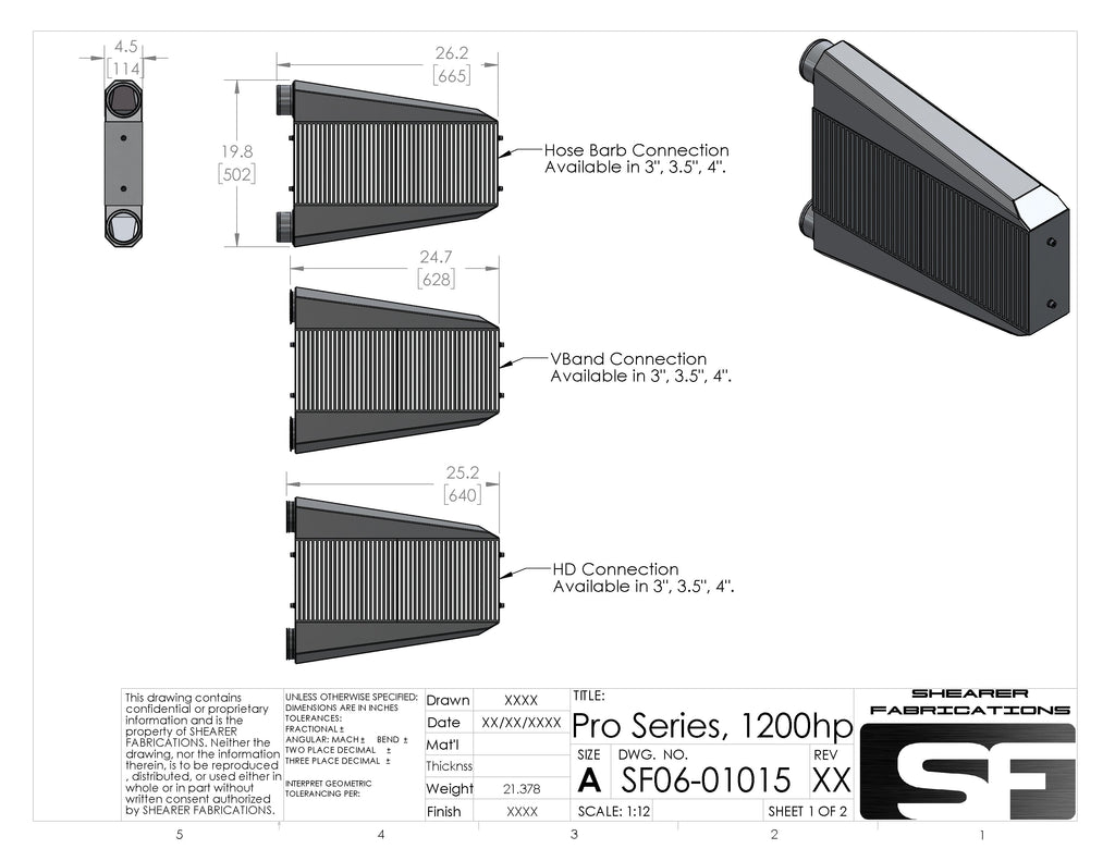 CTS-V V2 Single Inlet/Outlet Intercooler