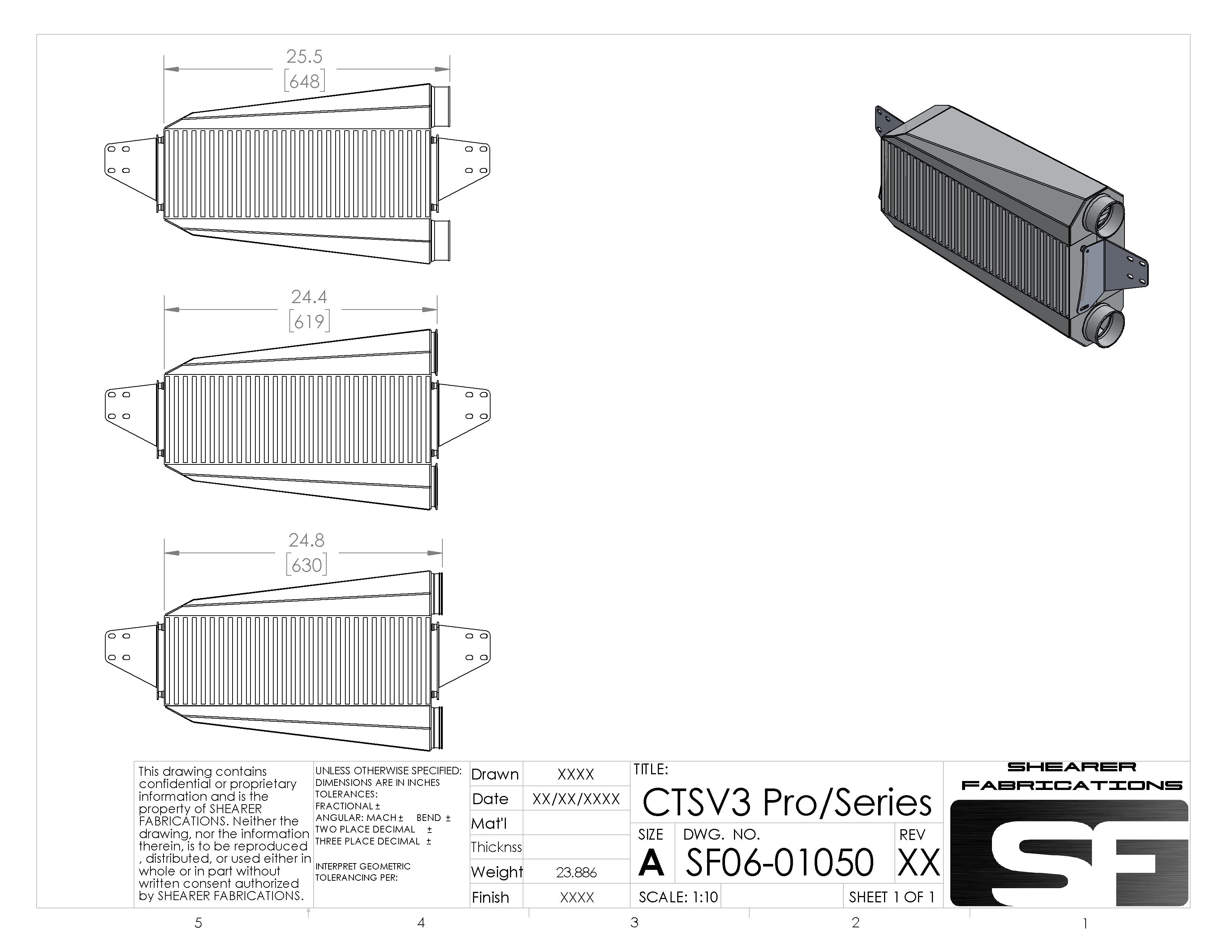 CTS-V V3 Pro/Series Intercooler