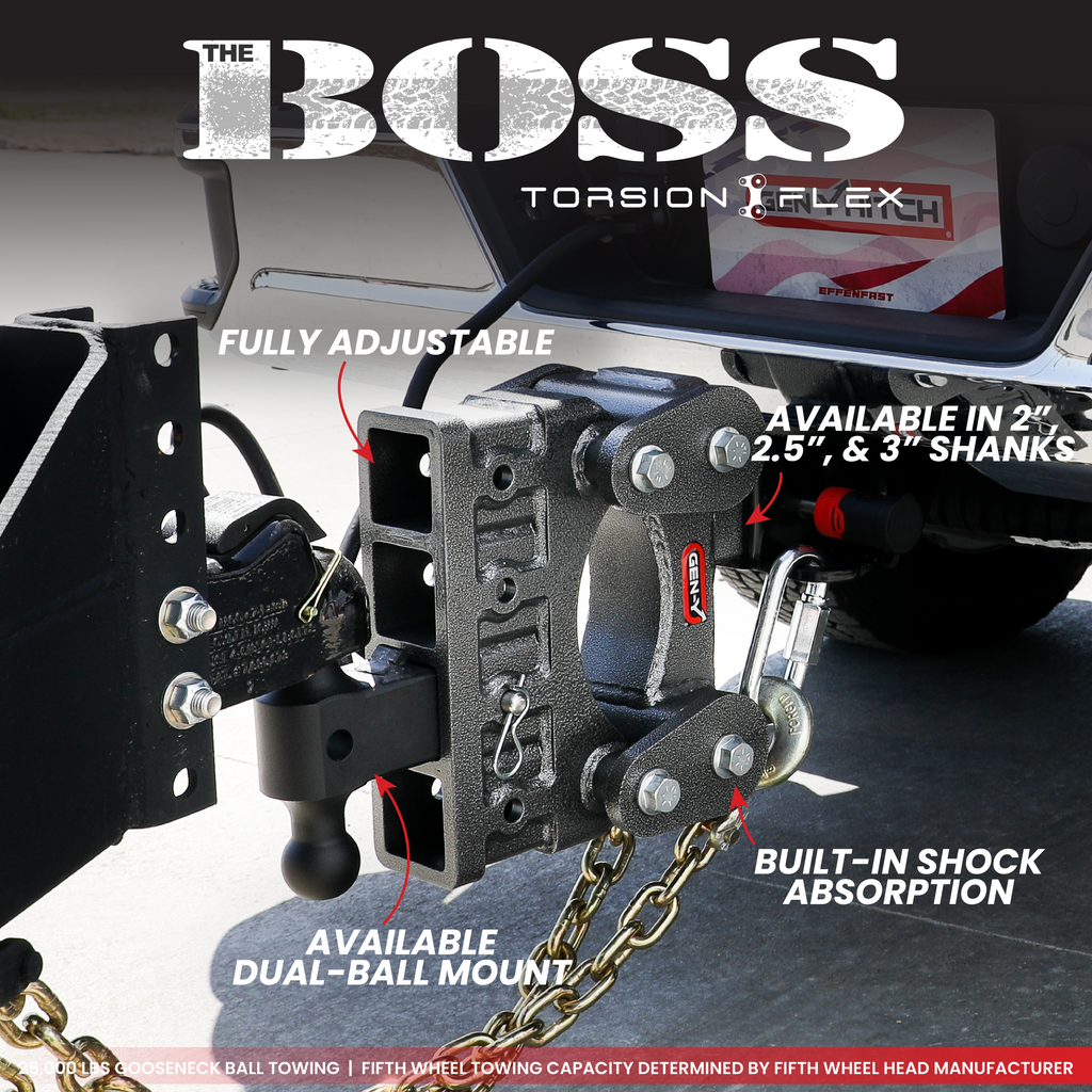 The BOSS 16K (Torsion-Flex) Drop Hitch (2" or 2 ½" Shank)
