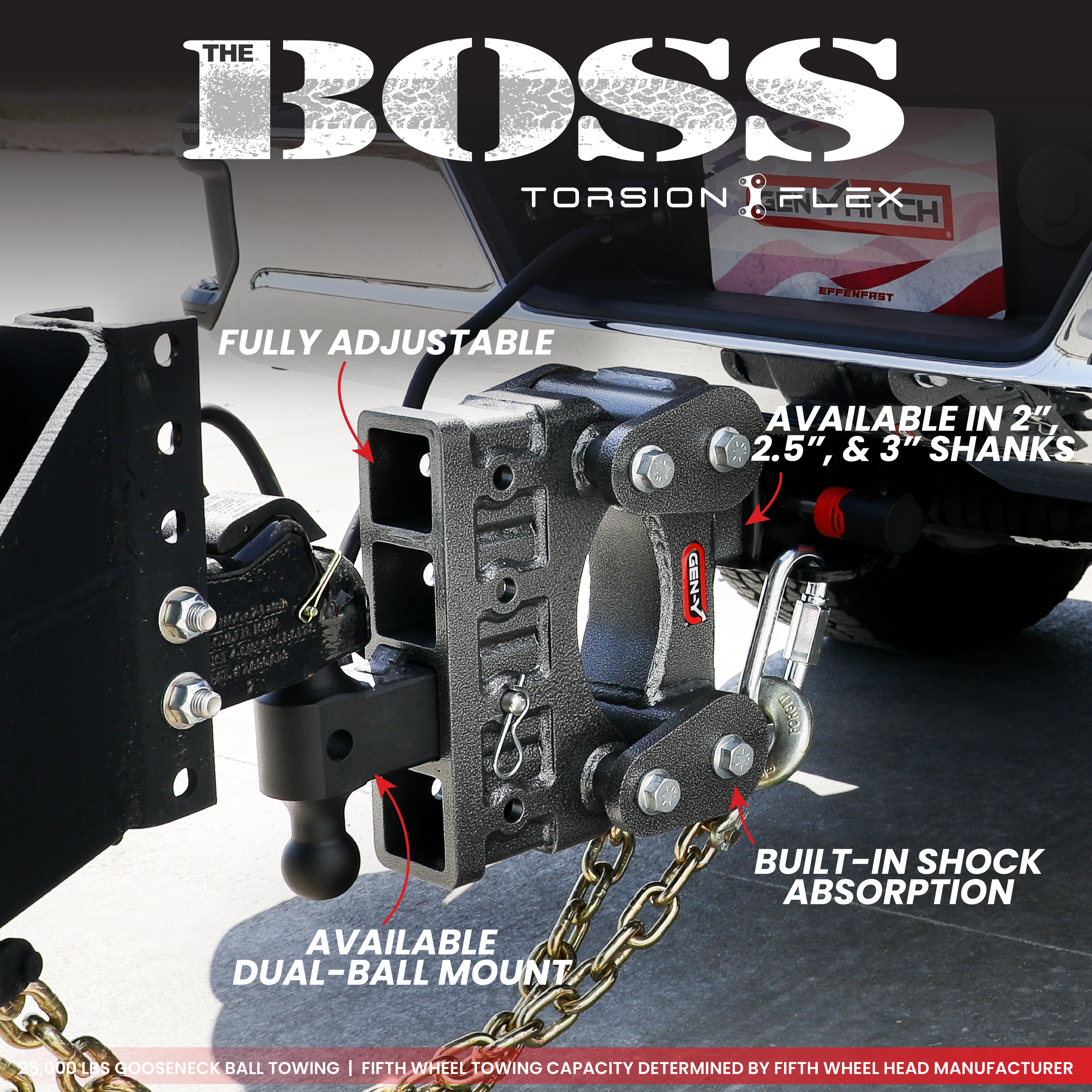 The BOSS (Torsion Flex) Pintle Plate (2"-3" Shank)