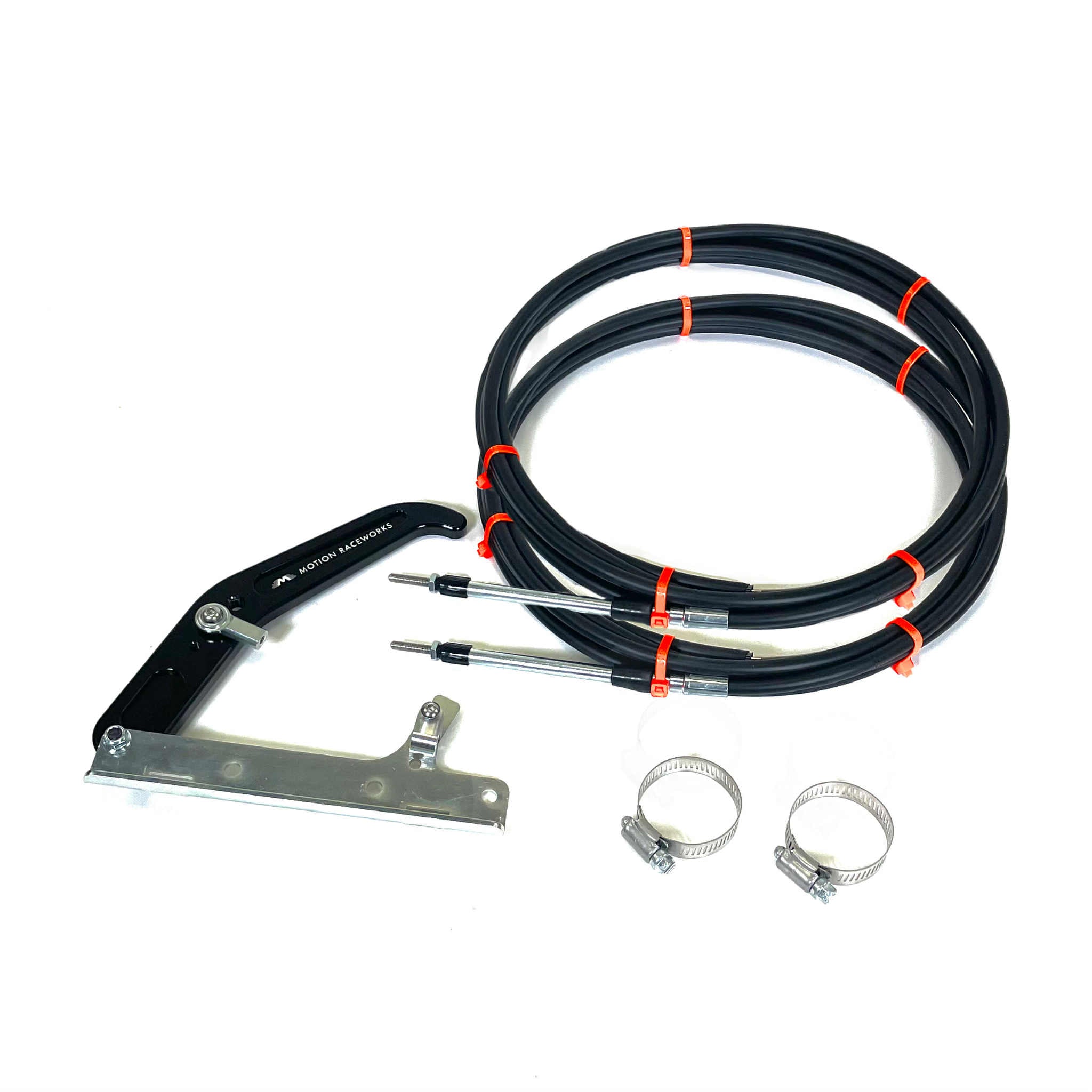 Motion Raceworks Dual Billet Parachute Handle Release Lever & Cable Mount Kit 14-020D-BLK - Motion Raceworks