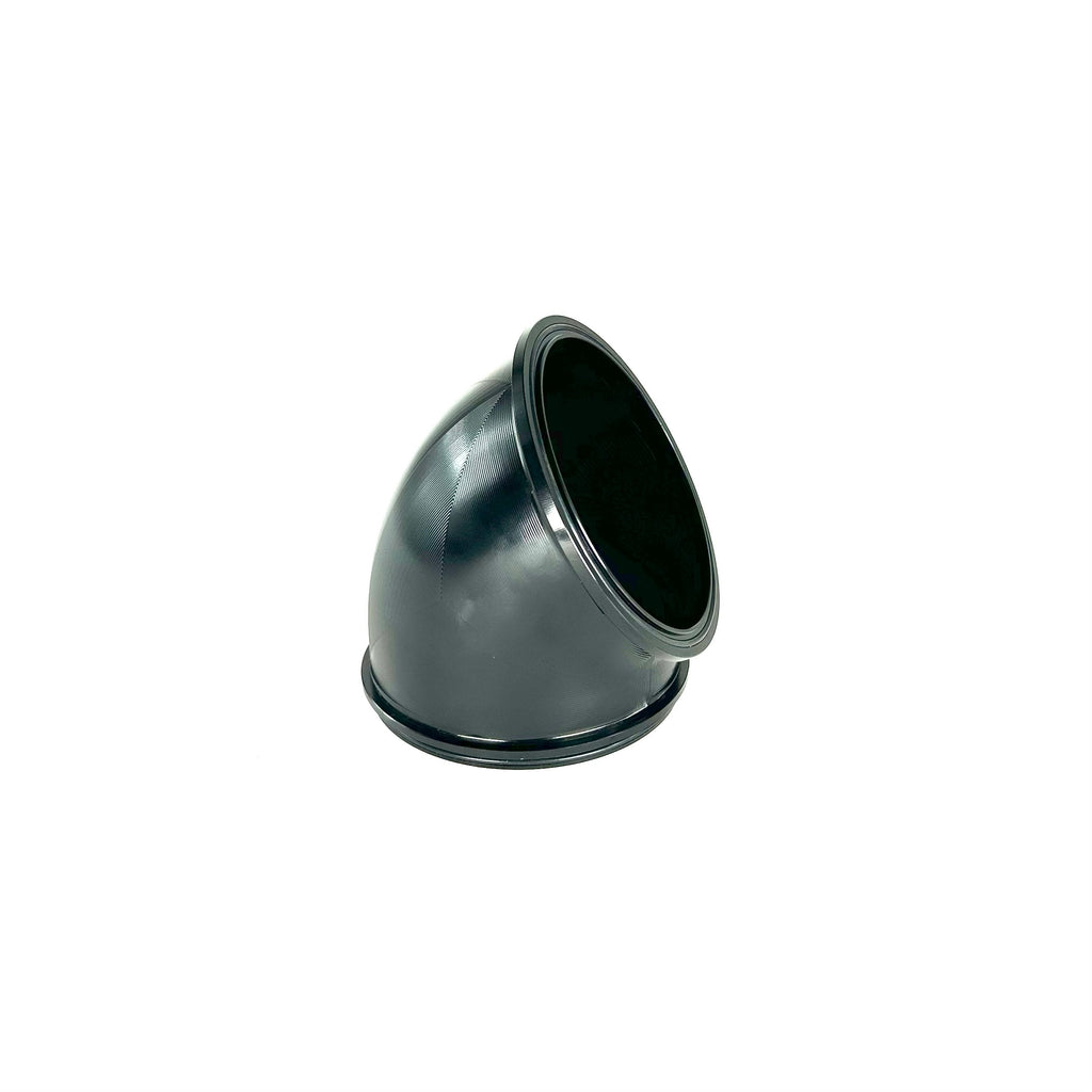Attachment Only: Clockable 60° Tight Radius 4" V-Band Attachment for ICON 92mm (10-14020BLK & 10-13013BLK) - Motion Raceworks