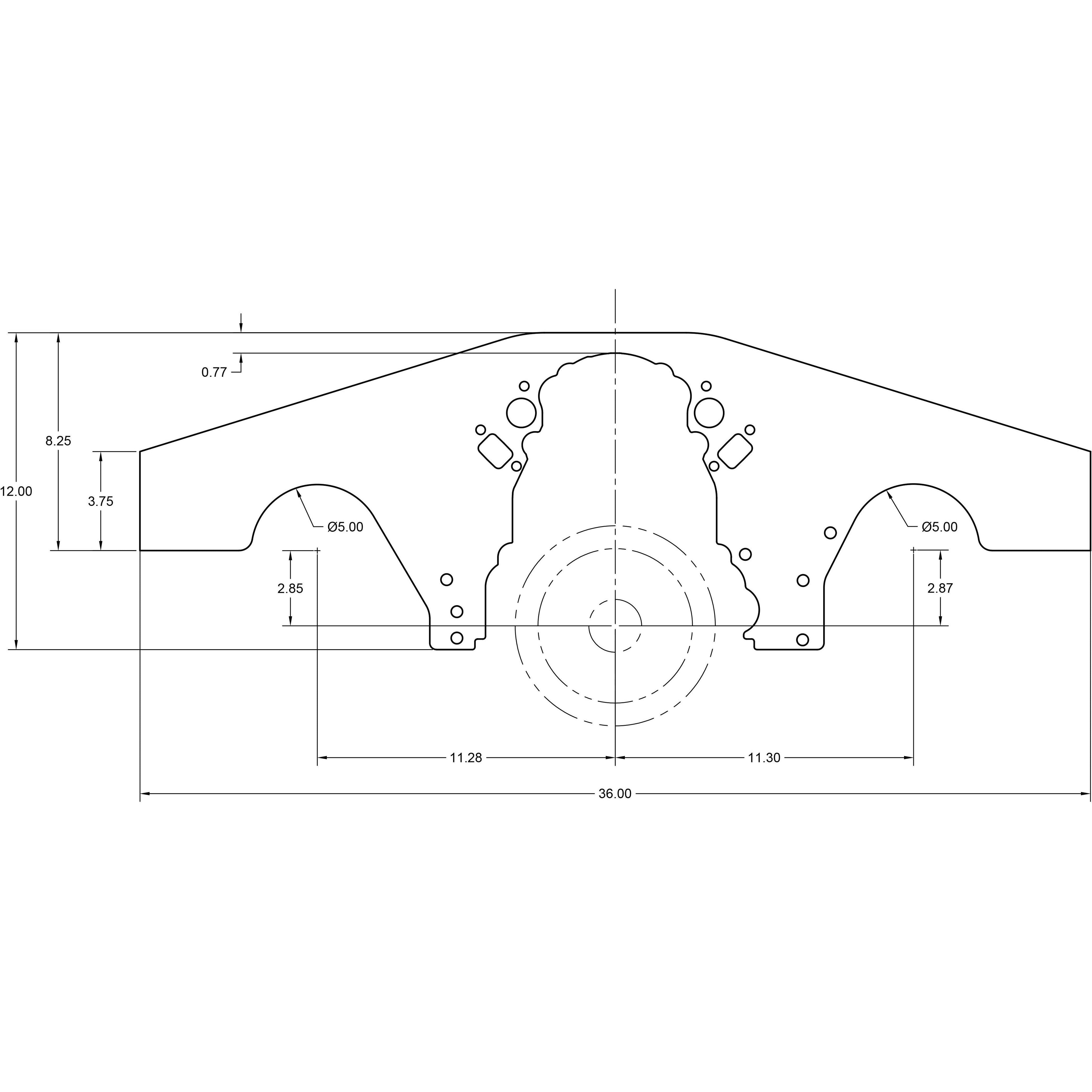 Motion Raceworks LS Motor Plate w/ Header Cutouts LS1 LS2 LS3 LS6 LS7 LSA LS9 LSX-Motion Raceworks-Motion Raceworks
