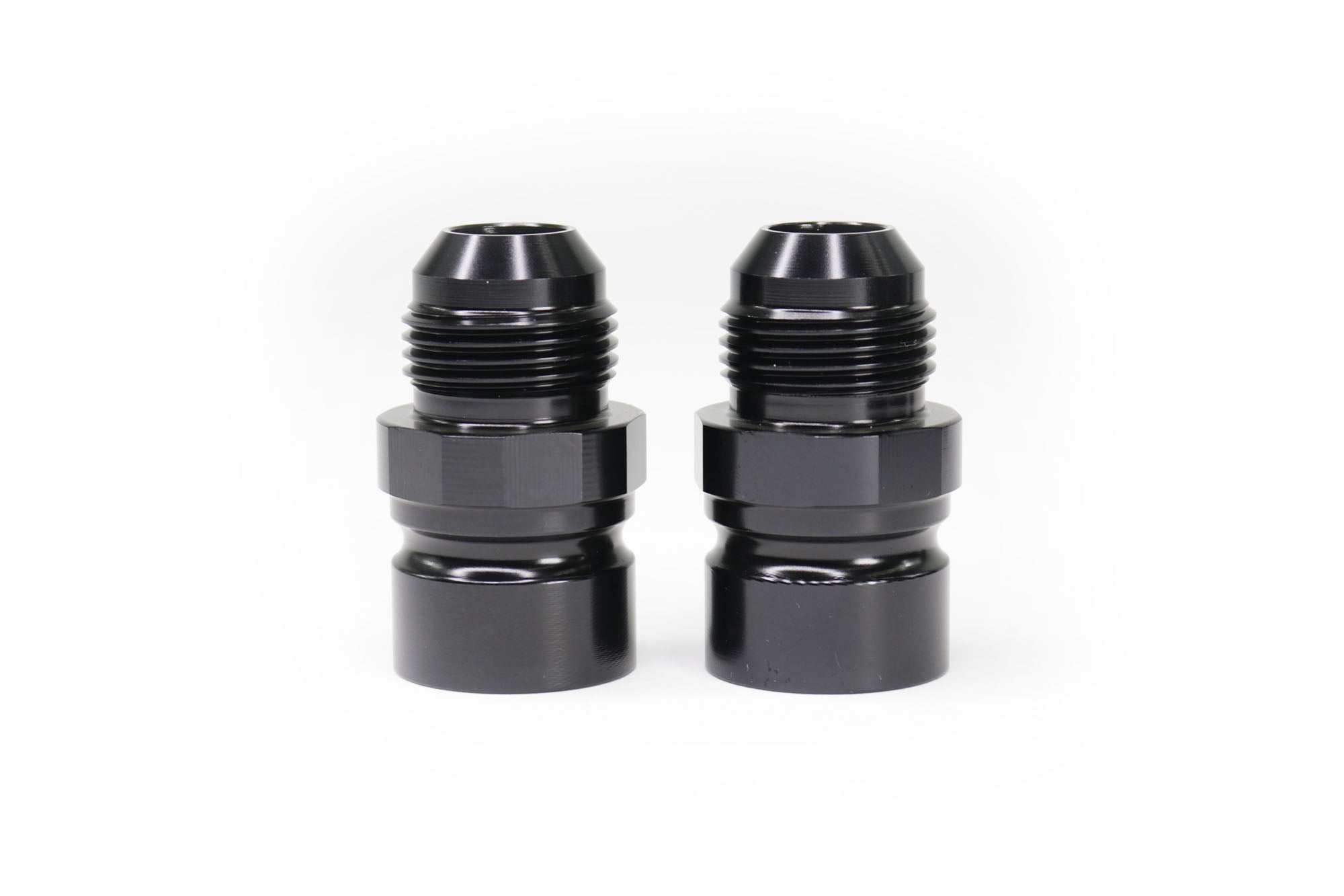 Billet Burn Down Breather Quick Release Fittings Clear Anodized (Pair) 32-130-Motion Raceworks-Motion Raceworks