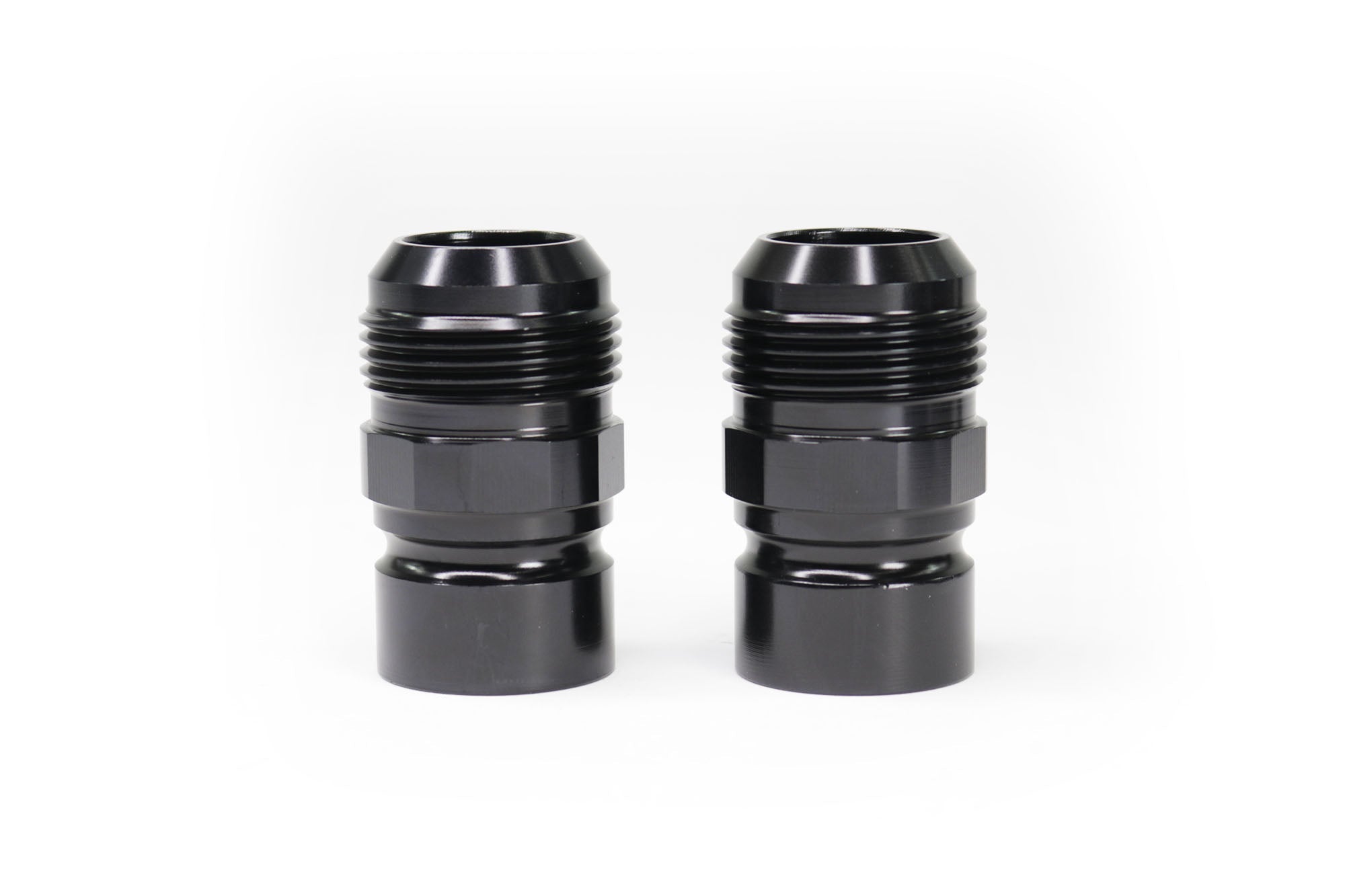Billet Burn Down Breather Quick Release Fittings Clear Anodized (Pair) 32-130-Motion Raceworks-Motion Raceworks