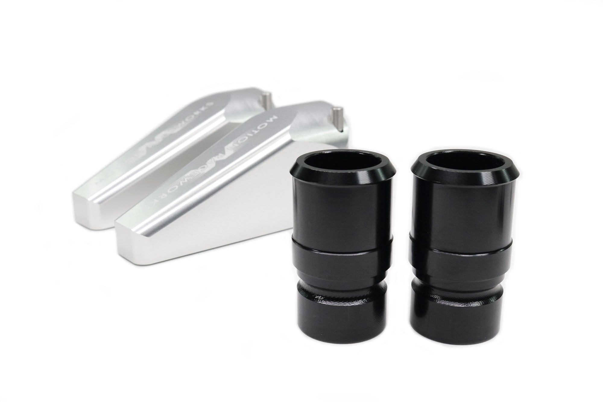 Billet Burn Down Breather Quick Release Fittings Clear Anodized (Pair) 32-130-Motion Raceworks-Motion Raceworks