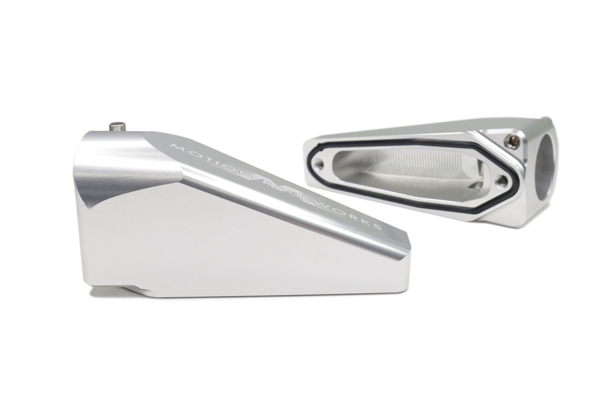 Billet Burn Down Breather Quick Release Fittings Clear Anodized (Pair) 32-130-Motion Raceworks-Motion Raceworks
