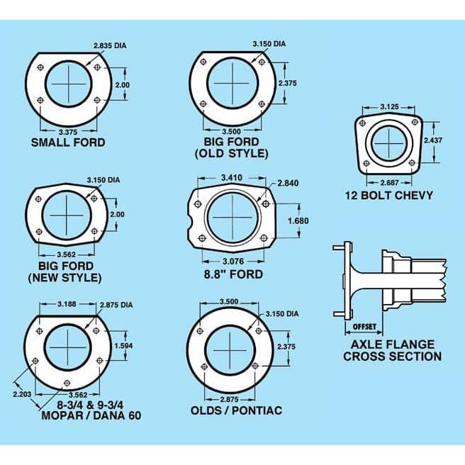 TBM Brakes Rear Drag Brake Kit F3 Calipers (Big Ford Old Housing Ends) 001-0203A-TBM Brakes-Motion Raceworks