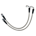 S550 & S650 Mustang Front Brake Line Kit +7" From Stock Length -03AN 90° Female on Caliper End, 010-0250-F3 - Motion Raceworks