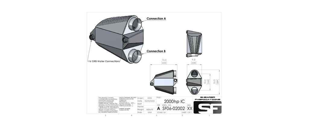 2000hp Single In/Out, No Air Fittings