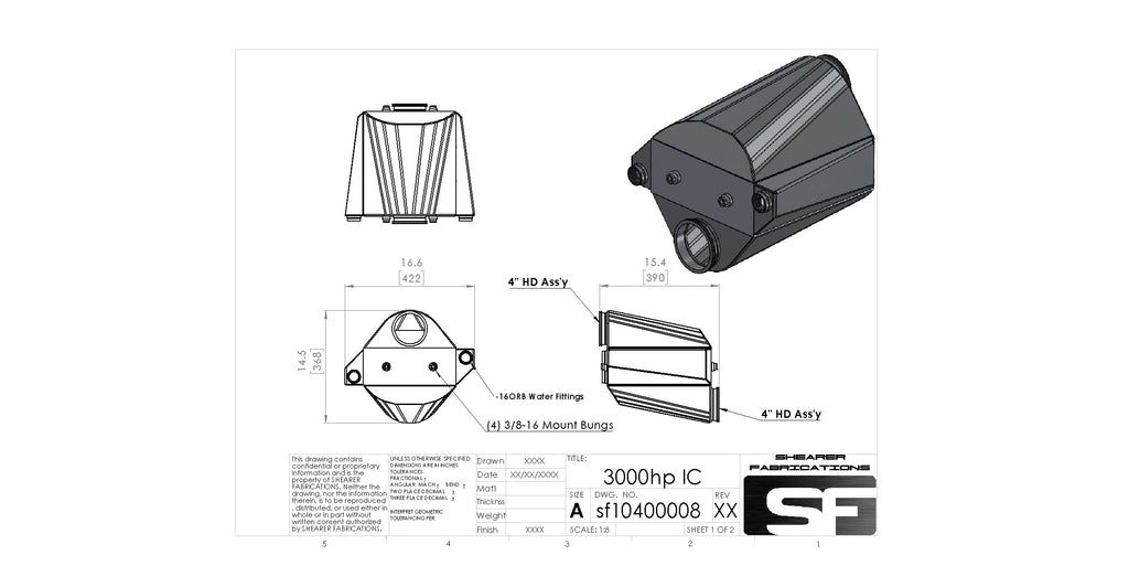 3000hp IC, Opposed Inlets