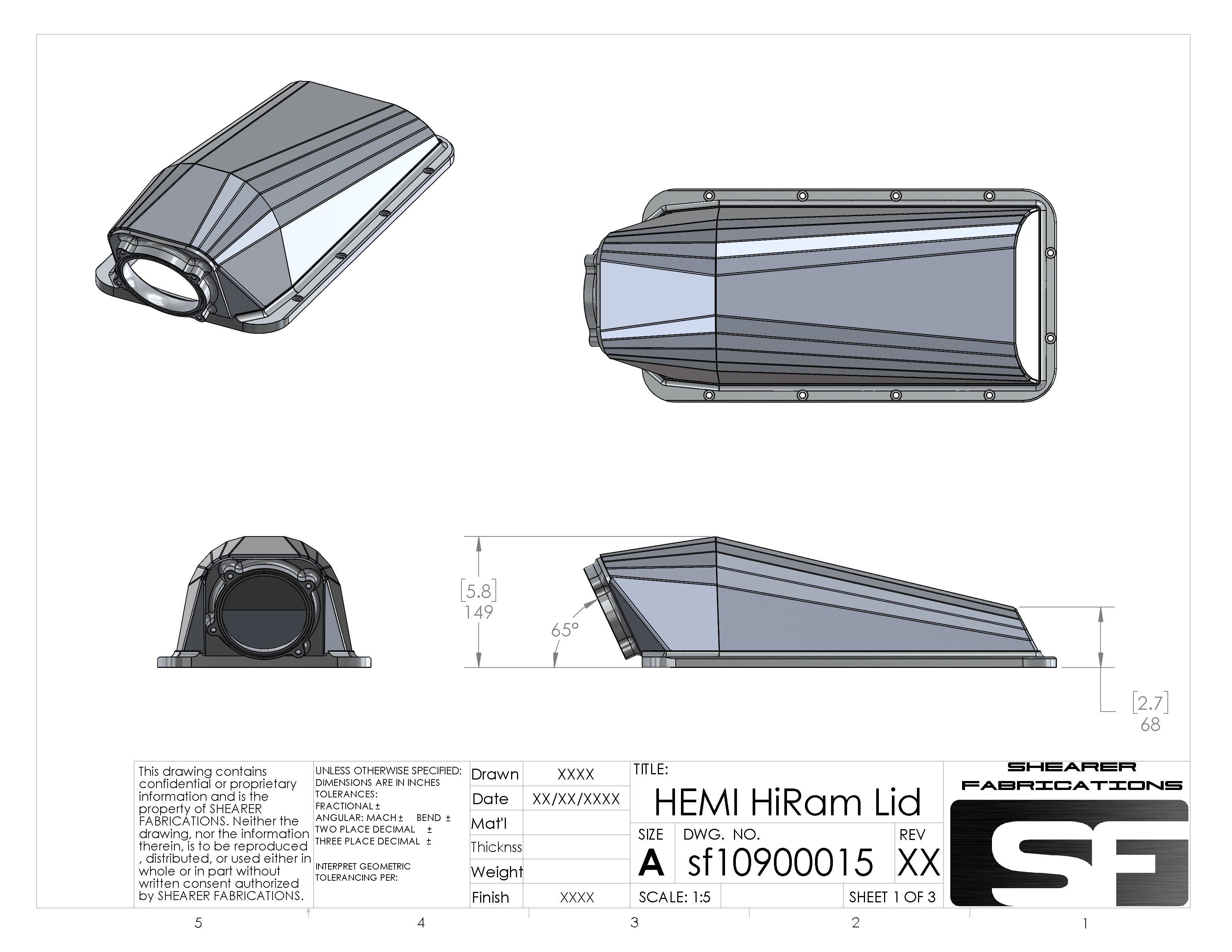 Hemi HiRam Sheetmetal Lid, Blemished