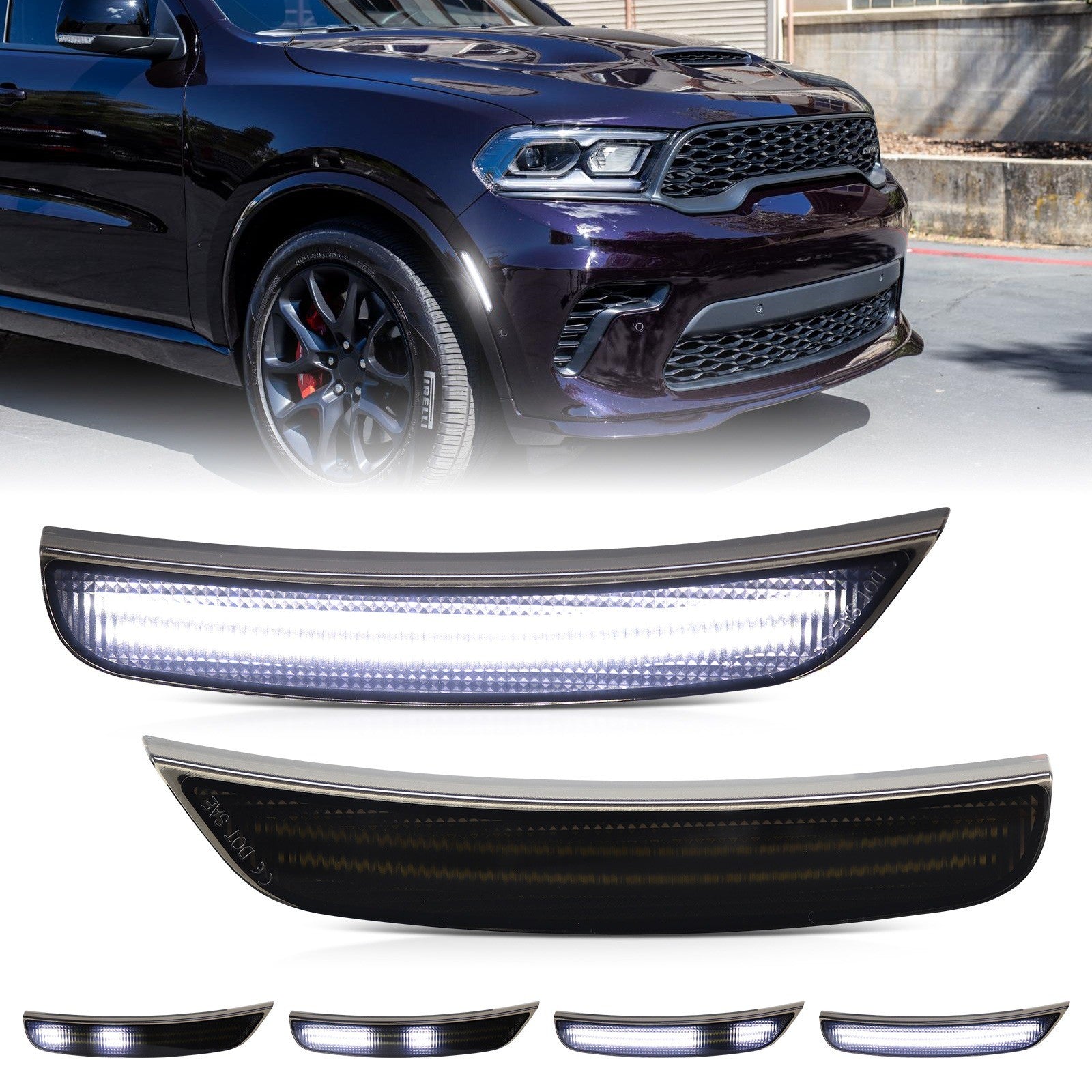 DURANGO 21-26 FRONT DYNAMIC SMOKED LED SIDE MARKERS